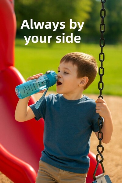 MEDUSHOP 500 ml - Leak-Proof, Drip-Free Water Bottle for School, Workplace, Gym, Blue