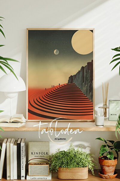 tablodea Pictură poster înrămată retro suprarealistă, pictură decorativă mode...