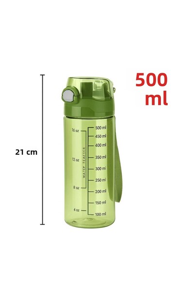 MEDUSHOP 500 ml - Leak-Proof, Drip-Free Water Bottle for School, Workplace, Gym, Green