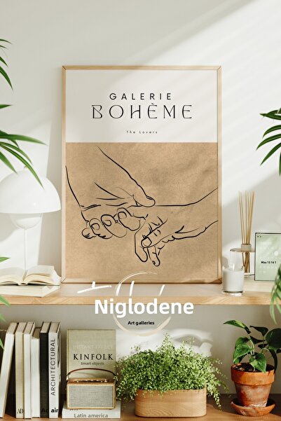 tablodea Tablou cu ramă în stil boem, Pictură decorativă modernă în stil boho...