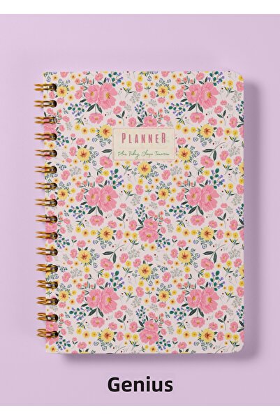 Dahiyen A5 спирален вечен дневник-планирач - Цветя, твърда корица