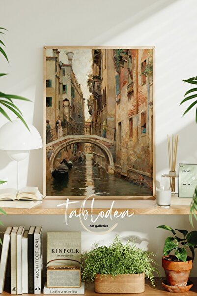 tablodea Tablou cu poster înrămat cu aspect de pictură în ulei vintage, pictu...