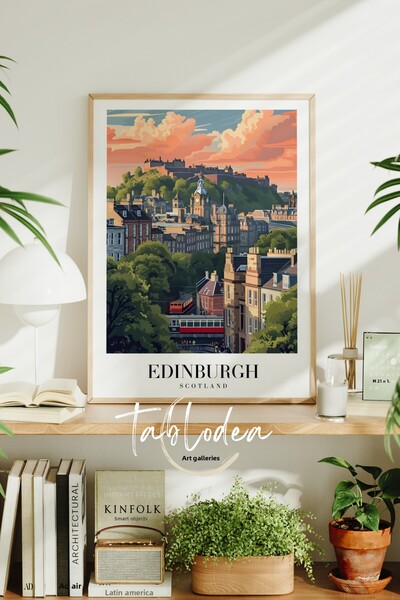 tablodea Tablou cu poster înrămat modern cu tematică de călătorie Edinburgh, ...