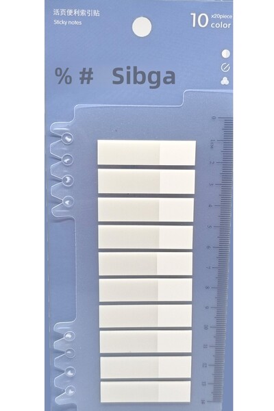 sibga tasarım نصف أبيض شفاف Postit Post-it Post It. علامة الكتاب علامة Postit ملصق 200 ورقة