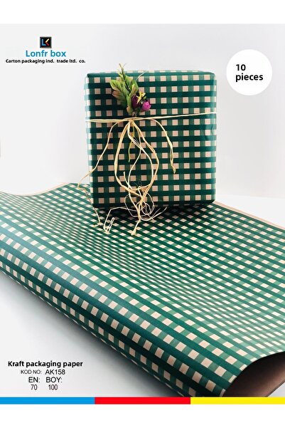 Feza Kutu ورق تغليف ورق كرافت ورق تغليف ورق هدايا ورق تغليف مهر السنة الجديدة 70x100 (10 قطع)