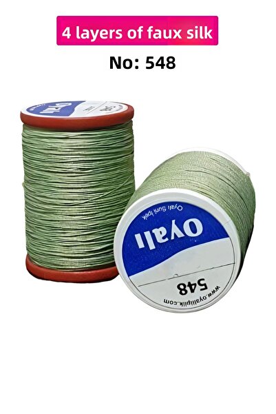 Royaleks Cordă de mătase artificială cu 4 straturi, broderie, mărgele, croșet...