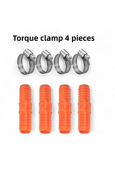 By mag مشبك خرطوم 4 قطع ووصلة خرطوم 4 قطع