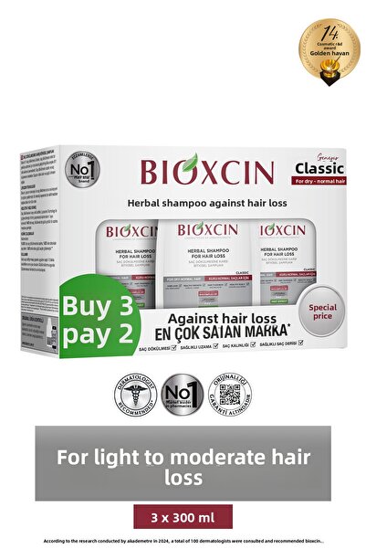 Bioxcin Šampon Genesis pro normální vlasy sada 3x300ml