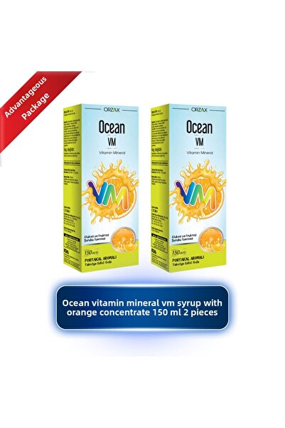 Orzax Ocean Vm Orange Flavored Syrup 150 ml 2 Pieces
