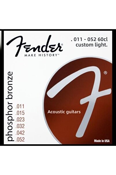 FENDER Фосфорен бронз струни за акустична китара с топчета 60cl .011-.050 комплект струни - Akustik