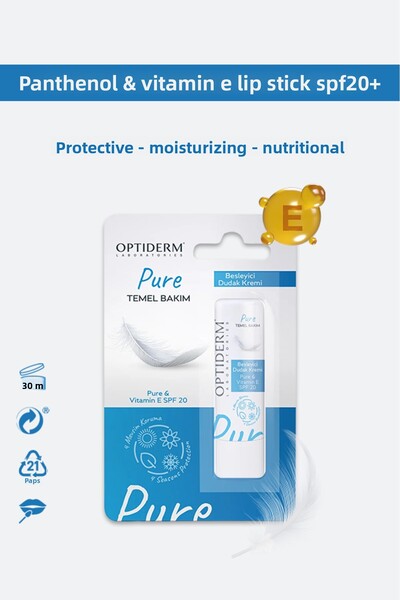 Optiderm أحمر شفاه بانثينول وفيتامين E مع عامل حماية من الشمس SPF20+
