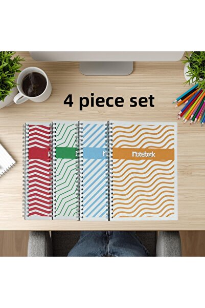 KarmaOfis A5 Spiral Bound Lined Notebook 40 Sheets 4-Hole (All Unlined)