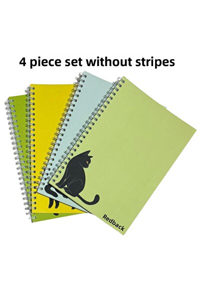 KarmaOfis A5 Spiral Cat Concept Notebook 40 Sheets 4-Ring (All Unlined)