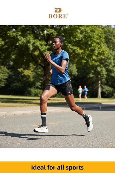 Dore Γνήσιες ανδρικές κάλτσες για τρέξιμο 2 ζευγαριών Premium που απορροφούν τον ιδρώτα και αναπνέουν μακριές αθλητικές κάλτσες