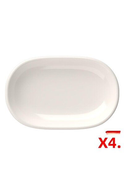 tabakevi Plate House Magnus Oval Boat Plate 18X11X2,50Cm 4 Pcs