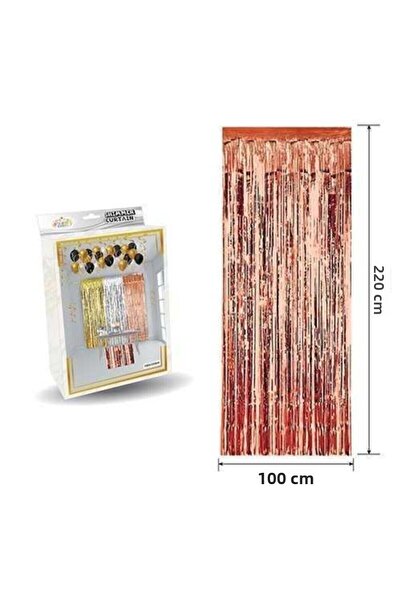 DÜVENCİ TİCARET Perdele metalizată pentru ușă, aur roz, 100*220 cm