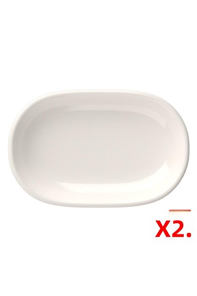 tabakevi Plate House Magnus Oval Boat Plate 23X15X3Cm 2 Pieces