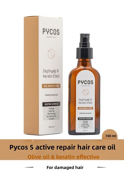 PYCOS COSMETICS 100 ML Olive Oil-Keratin-Argan Oil Nourishing and Repairing Hair Care Complex