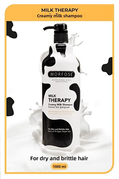 Morfose Milk Therapy Hair Cleansing Deeply Moisturizing, Repairing and Nourishing Shampoo 1000ml
