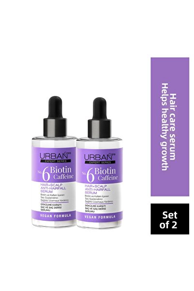 Urban Care Expert No.6 Biotin Caffeine Anti-Hair Loss Hair Care Serum Set 2X50 ml -Vegan