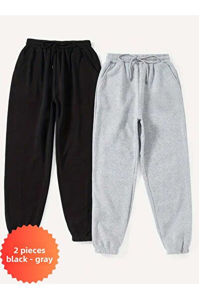 UYN SPORT Boy's Black-Grey Tracksuit Bottom