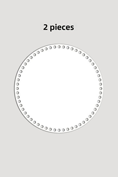 Lucena Ξύλινος Στρογγυλός Δίσκος Καλαθιού Βάσης 43 εκ. 2 Τεμάχια Λευκός 3mm