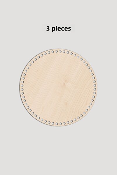 Lucena قاعدة صينية خشبية مستديرة 31 سم 3 قطع خشب القيقب 3 مم