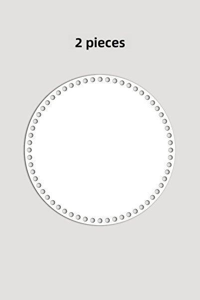 Lucena Ξύλινος Στρογγυλός Δίσκος Καλαθιού Βάσης 40 εκ. 2 Τεμάχια Λευκός 3mm