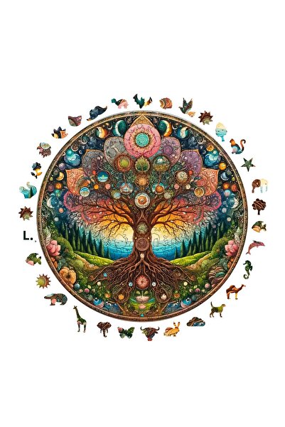 WePuzzleUp Wooden Puzzle - Cosmic Tree of Life - 252 Pieces, 29X29 cm