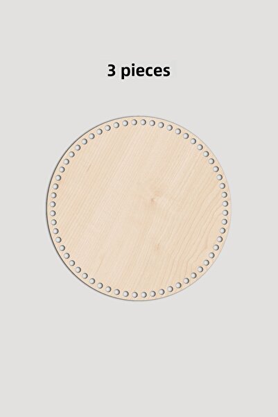 Lucena Ξύλινος Στρογγυλός Δίσκος Καλαθιού Βάση 33 εκ. 3 Τεμάχια Αξιλάρι 3mm