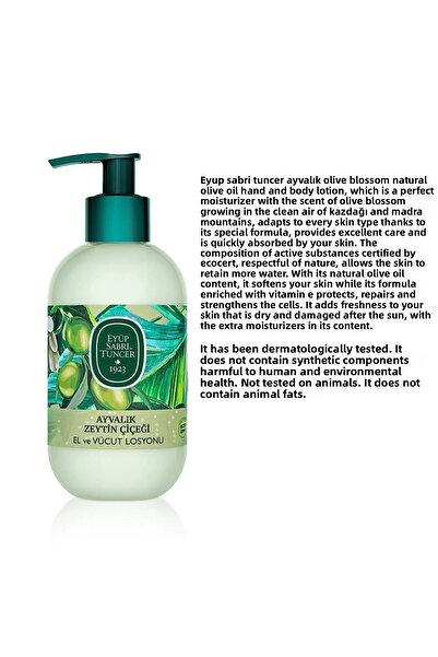 Eyüp Sabri Tuncer Ayvalik Olive Flower Foam Soap and Lotion