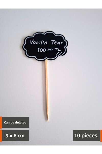 Şeffaf Etiket 10 bucăți etichete negre ștergebile pentru tablă cu stick de fixare etichetă adhensive 9x6 cm etichetă de preț Dec9C