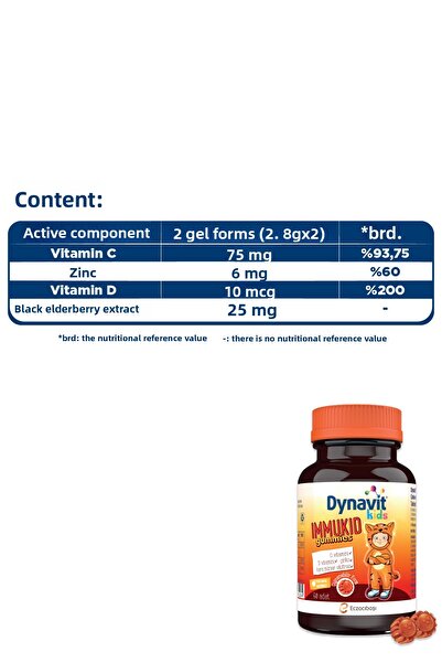 Dynavit Immukid Gummies 60 Chewable Gummies & Phosphocid 150 ml & Zincid-B12 Syrup 150ml - School Package