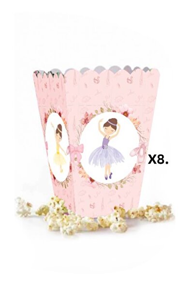 Le Mabelle Κουτί καλαμποκιού 8 τεμαχίων με θέμα τη ροζ μπαλαρίνα