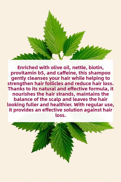 Olive Senses Nettle Herbal Care Shampoo-Anti-Hair Loss