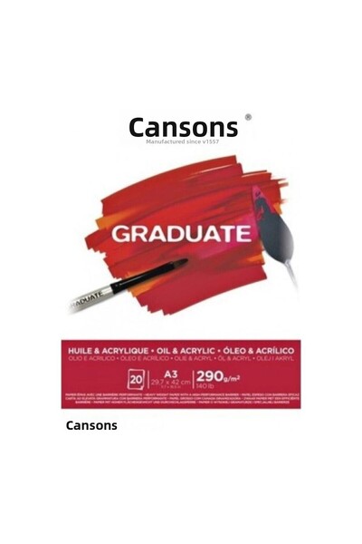 Canson Graduate Oil & Acrylic A3 30 Sheets 290 Gr