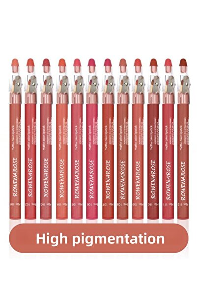 ROWENAROSE 12-Pack Thick Lip Kalen,Mi Waterproof