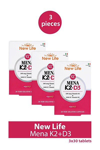 New Life Sedar Collection Mena K2+D3 30 Capsules 3 Pieces