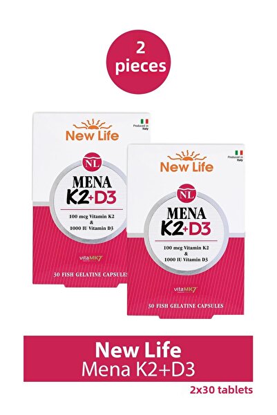 New Life Sedar Collection Mena K2+D3 30 Capsules 2 Pieces