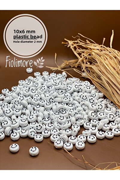 Fiolimore خرز مسطح 10×6 مم (25 جرام - 85 قطعة) من البلاستيك عالي الجودة باللو...