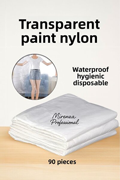 mirenza cosmetic Transparent Hairdresser Dye Nylon Waterproof Hygienic Disposable 90 Pieces