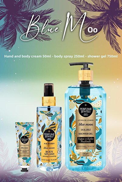 Eyüp Sabri Tuncer Blue Moon Body Spray 250 Ml, Shower Gel 750 ml and Cream 50 ml