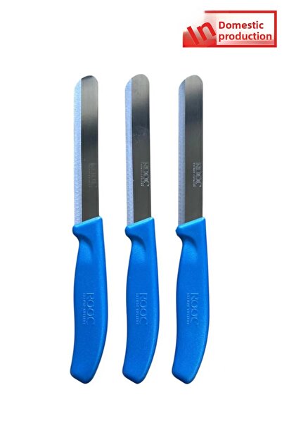 Rooc Set of 3 Ultra Sharp Serrated Knives, 22 cm 100% Guaranteed Stainless Steel