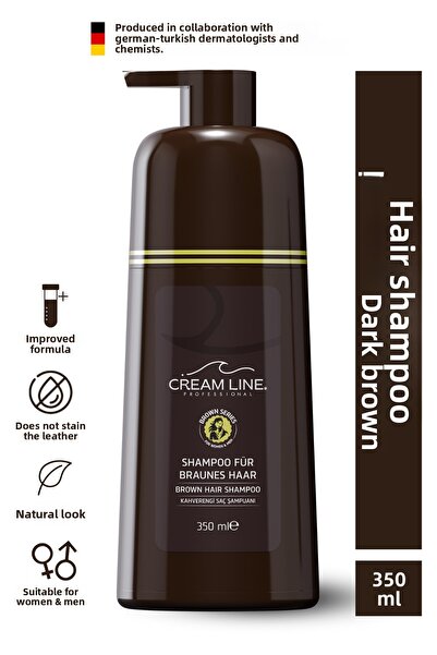 Cream Line شامبو الشعر بالكستناء الداكنة للنساء والرجال 350 مل