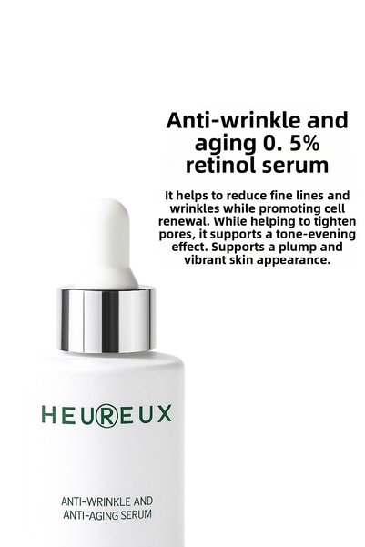 HEUREUX Set of 3 Care Serums Anti-Wrinkle, Moisturizing, Anti-Blemish Retinol, Vit C, Vit B3, Collagen