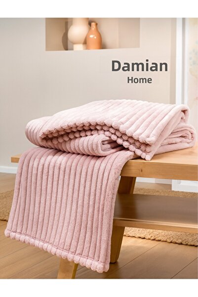 DAMIEN Holly Wellsoft Tv Blanket 140X220 cm - Powder Color, Large Size, Suita...