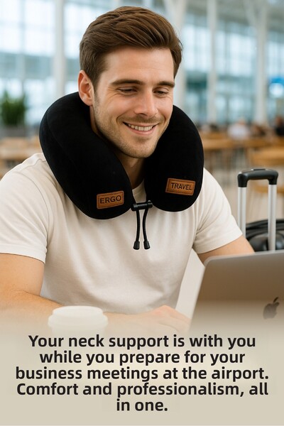 Viscofoam Lux Visco Orthopedic Travel Pillow XL - Black