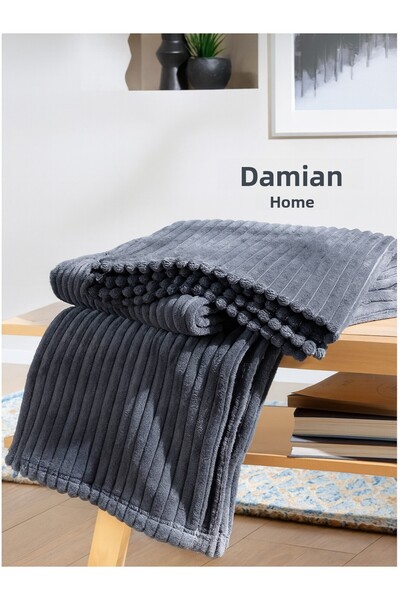 DAMIEN Κουβέρτα Holly Wellsoft TV 140x200 εκ. - Ανθρακί Κουβέρτα Προστασίας Μ...