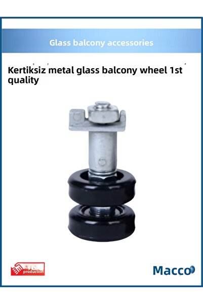 GLASSMAKRO 1. عجلة شرفة زجاجية معدنية عالية الجودة بدون إطار