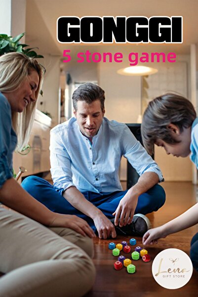 Lena Gift Store Squid Game Game 5 Stone Game Squid Game Colorful Stone Gonggi Five-Stone Toy (Without Box)
